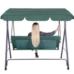 Casa si Gradina - Gradina si terasa - Balansoare si hamace - Balansoare - Leagan Balansoar Sersimo Luna cu Pernite pentru Terasa sau Gradina, 3 locuri, 220kg, verde - Infinity.ro