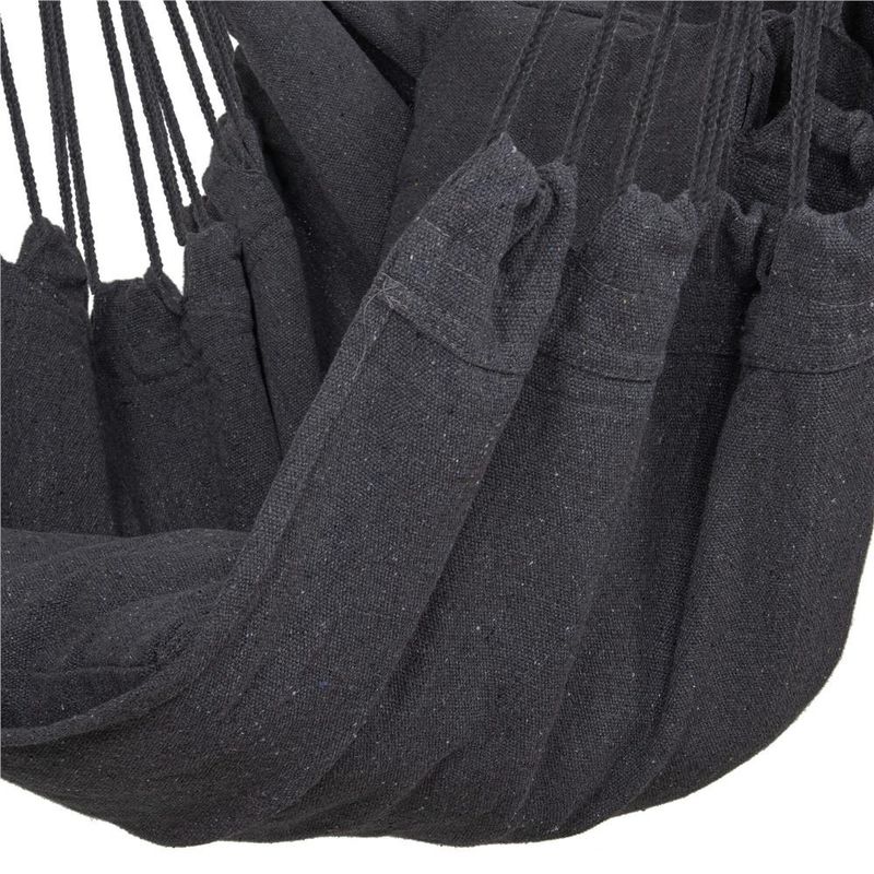 Casa si Gradina - Gradina si terasa - Balansoare si hamace - Balansoare - Hamac tip leagan suspendat pentru casa sau gradina, gri inchis cu perne, 130x100cm, 150kg - Infinity.ro