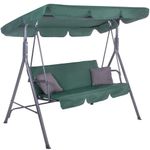 Casa si Gradina - Gradina si terasa - Balansoare si hamace - Balansoare - Leagan Balansoar Sersimo Luna cu Pernite pentru Terasa sau Gradina, 3 locuri, 220kg, verde - Infinity.ro