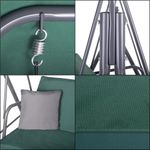Casa si Gradina - Gradina si terasa - Balansoare si hamace - Balansoare - Leagan Balansoar Sersimo Luna cu Pernite pentru Terasa sau Gradina, 3 locuri, 220kg, verde - Infinity.ro