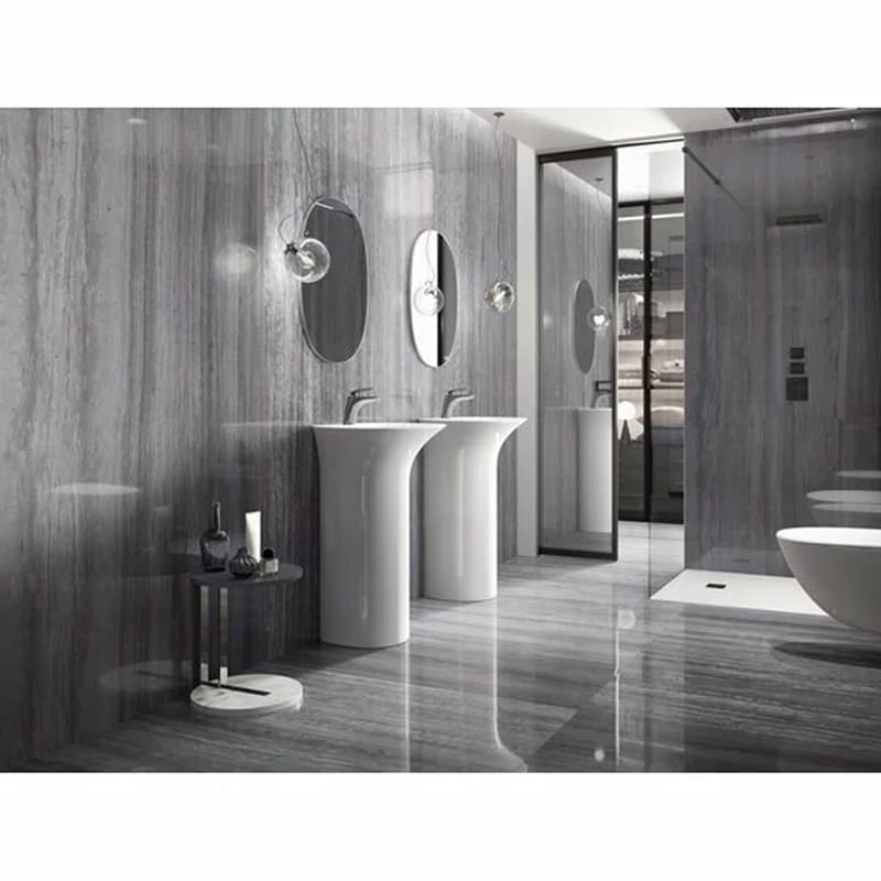 Casa si Gradina - Sanitare - Lavoar baie si accesorii - Lavoare si piedestale - Lavoar stativ Rak, Sensation, fara orificiu pentru baterie, alb, 55 x 46 cm - Infinity.ro