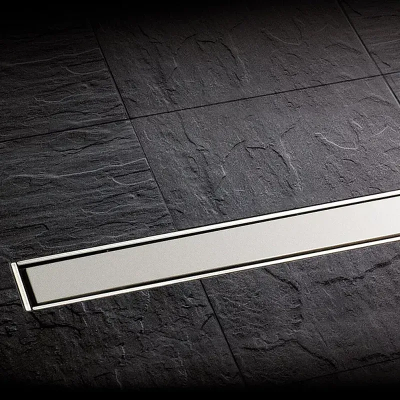 Casa si Gradina - Constructii - Materiale constructii - Sisteme de scurgere - Set rigola pentru dus plus capac Kessel Linearis Compact 85 cm inox cu sita de par si clapeta multistop - Infinity.ro