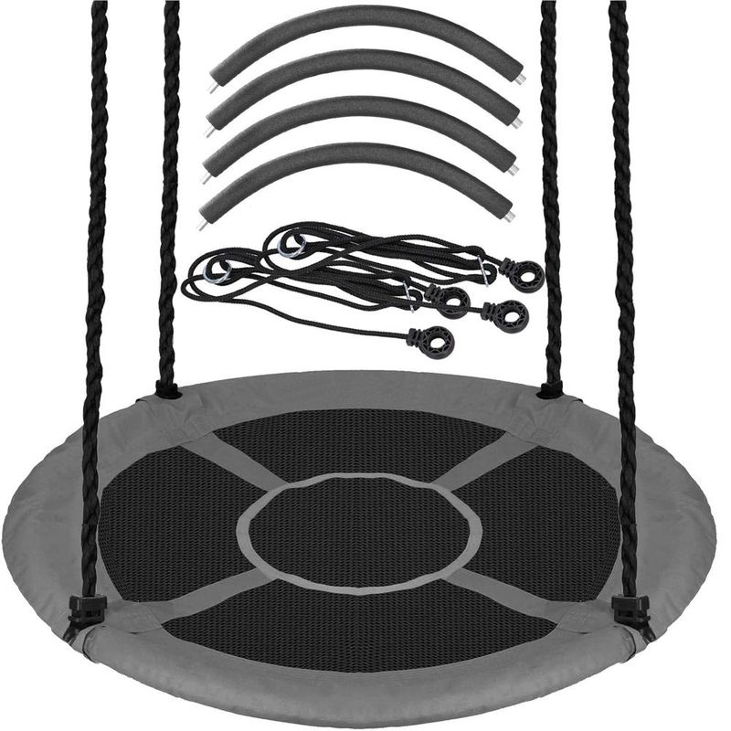 Casa si Gradina - Gradina si terasa - Balansoare si hamace - Balansoare - Leagan tip cuib 110cm, inaltime reglabila, 150 kg, Gri - Infinity.ro