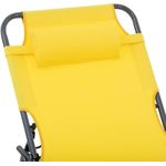 Casa si Gradina - Gradina si terasa - Balansoare si hamace - Balansoare - Sezlong 5Five Beach Chair, cadru metalic, pliere compacta, 173x56x27 cm, galben - Infinity.ro