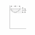 Casa si Gradina - Sanitare - Lavoar baie si accesorii - Lavoare si piedestale - Lavoar incastrat Geberit Variform eliptic cu preaplin 60x40 cm - Infinity.ro