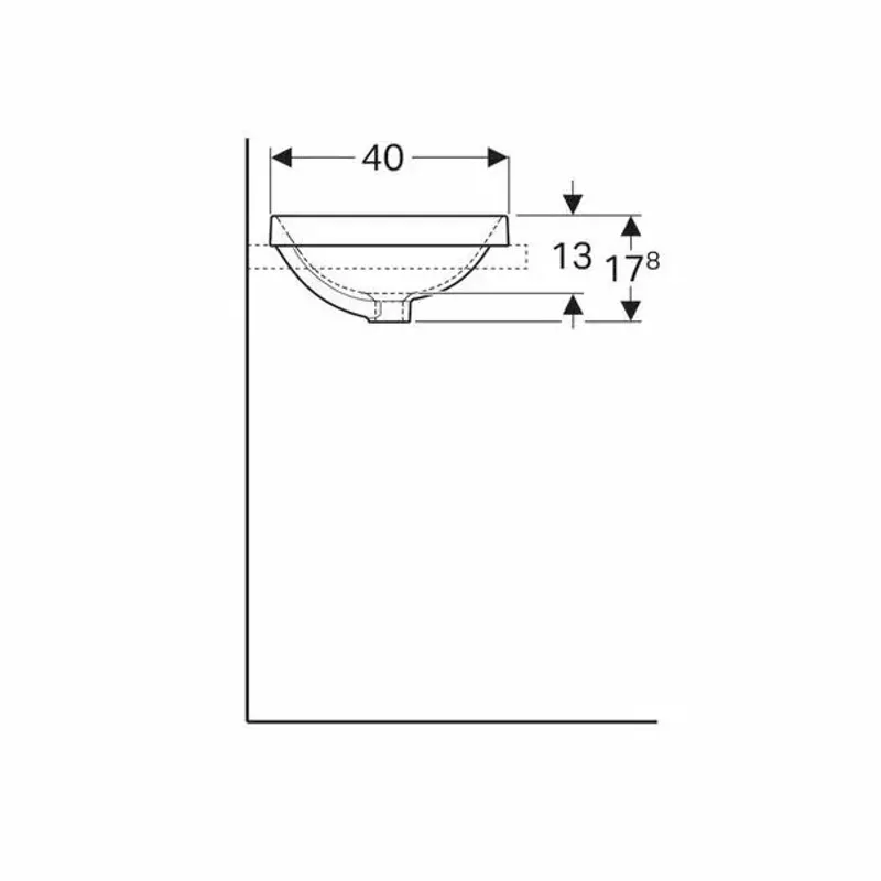 Casa si Gradina - Sanitare - Lavoar baie si accesorii - Lavoare si piedestale - Lavoar incastrat Geberit Variform eliptic cu preaplin 60x40 cm - Infinity.ro