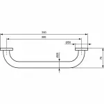 Casa si Gradina - Sanitare - Suporturi si accesorii baie - Accesorii baie - Maner Ideal Standard IOM 30 cm - Infinity.ro