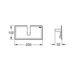 Casa si Gradina - Sanitare - Suporturi si accesorii baie - Accesorii baie - Etajera Grohe EasyReach alba - Infinity.ro