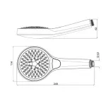 Casa si Gradina - Sanitare - Lavoar baie si accesorii - Baterii sanitare - Para de dus Villeroy&Boch Verve nichel periat cu 3 functii - Infinity.ro