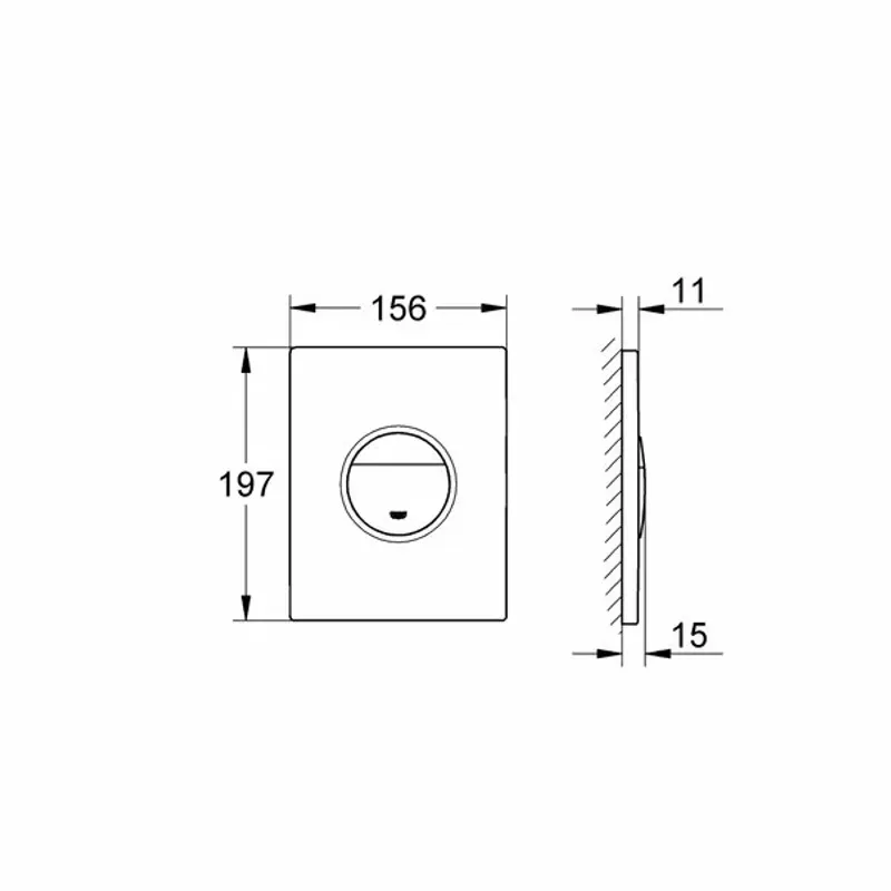 Casa si Gradina - Sanitare - Obiecte sanitare - Accesorii vase de toaleta - Clapeta de actionare Grohe Nova Cosmopolitan crom - Infinity.ro