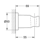 Casa si Gradina - Sanitare - Lavoar baie si accesorii - Baterii sanitare - Agatatoare dus Grohe Rainshower negru mat - Phantom Black - Infinity.ro