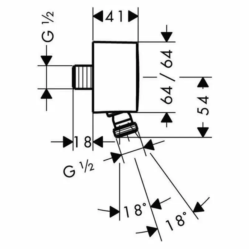 Casa si Gradina - Sanitare - Lavoar baie si accesorii - Baterii sanitare - Cot conector dus Hansgrohe PuraVida FixFit cu conexiune pivotanta crom - Infinity.ro