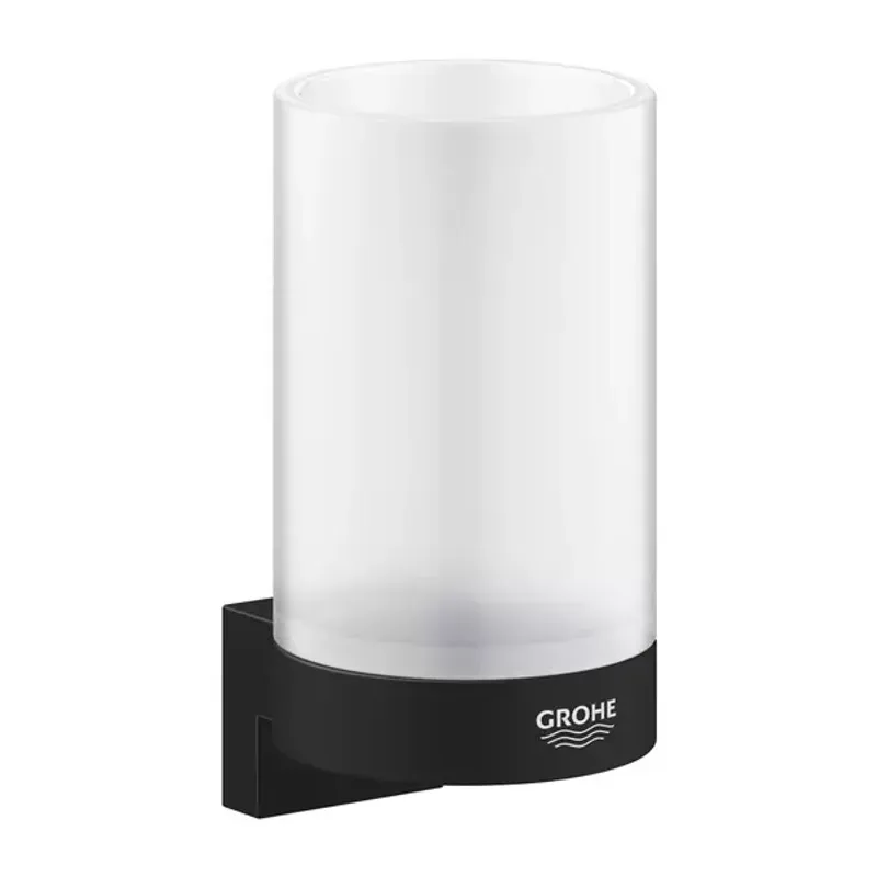 Casa si Gradina - Sanitare - Suporturi si accesorii baie - Accesorii baie - Suport Grohe Selection pentru pahar sau dozator sapun negru mat Phantom Black - Infinity.ro