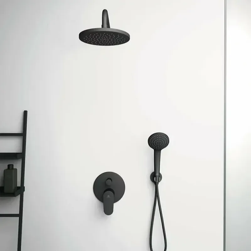 Casa si Gradina - Sanitare - Lavoar baie si accesorii - Baterii sanitare - Para de dus Ideal Standard IdealRain negru mat 1 functie - Infinity.ro
