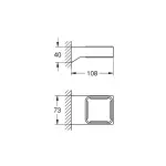 Casa si Gradina - Sanitare - Suporturi si accesorii baie - Accesorii baie - Suport pentru pahar sau dozator sapun Grohe Selection Cube - Infinity.ro