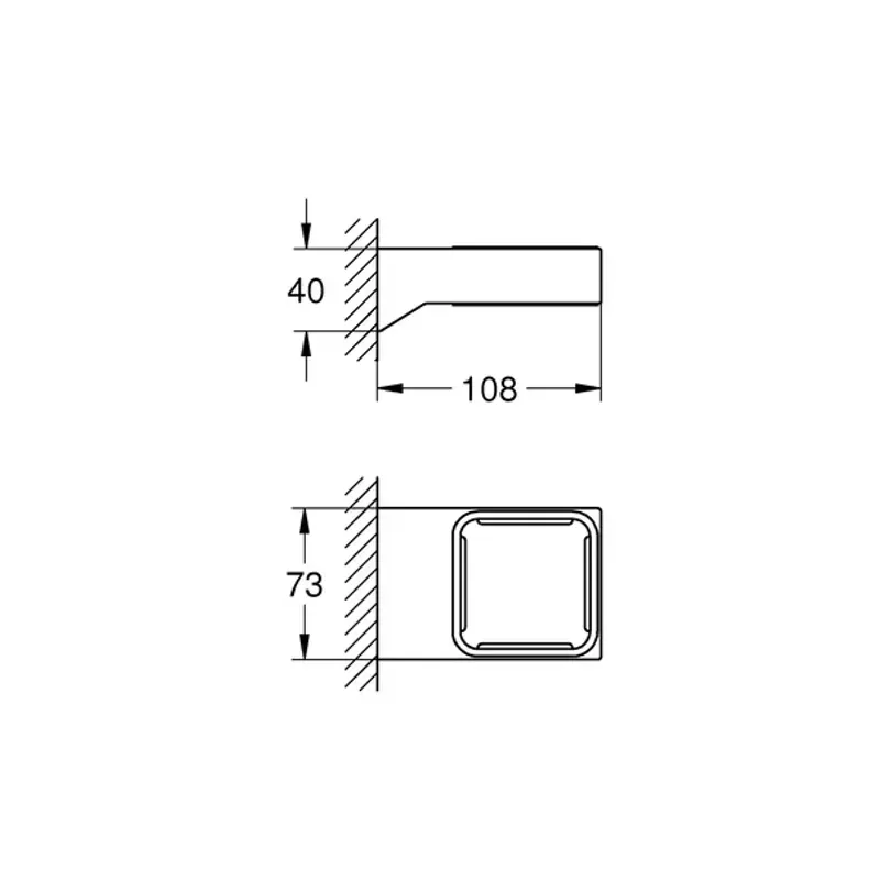 Casa si Gradina - Sanitare - Suporturi si accesorii baie - Accesorii baie - Suport pentru pahar sau dozator sapun Grohe Selection Cube - Infinity.ro
