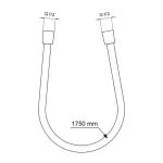 Casa si Gradina - Sanitare - Lavoar baie si accesorii - Baterii sanitare - Furtun de dus Ideal Standard IdealFlex rose mat 175 cm - Infinity.ro