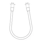 Casa si Gradina - Sanitare - Lavoar baie si accesorii - Baterii sanitare - Furtun dus Ideal Standard IdealFlex negru mat 125 cm - Infinity.ro