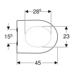 Casa si Gradina - Sanitare - Obiecte sanitare - Accesorii vase de toaleta - Capac WC softclose Geberit Icon alb slim Quick Release - Infinity.ro