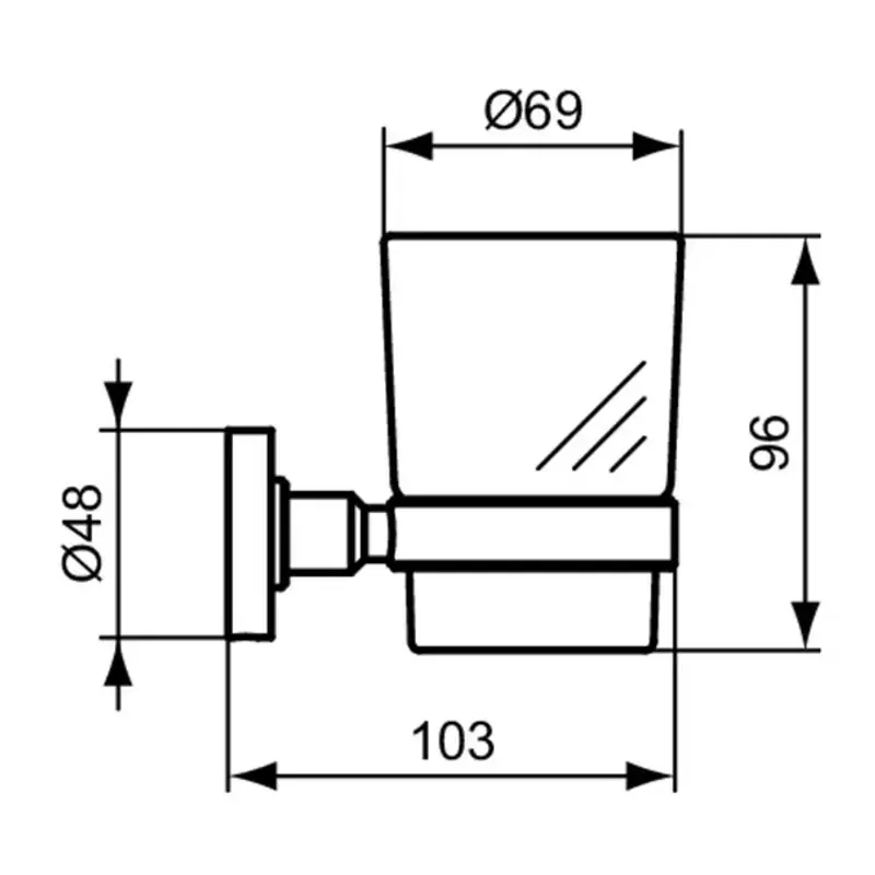 Casa si Gradina - Sanitare - Suporturi si accesorii baie - Accesorii baie - Suport periute de dinti Ideal Standard IOM negru mat cu pahar negru - Infinity.ro