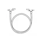 Casa si Gradina - Sanitare - Lavoar baie si accesorii - Baterii sanitare - Furtun de dus Kludi Logoflex crom 200 cm - Infinity.ro