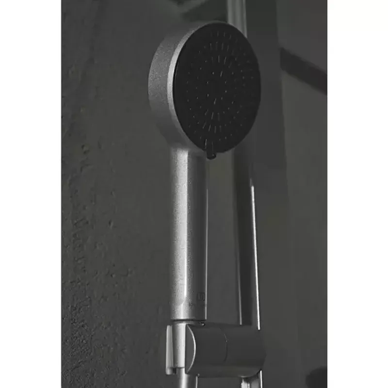 Casa si Gradina - Sanitare - Lavoar baie si accesorii - Baterii sanitare - Para de dus din aluminiu Ideal Standard Alu+ argintiu mat cu 2 tipuri de jet - Infinity.ro