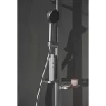 Casa si Gradina - Sanitare - Lavoar baie si accesorii - Baterii sanitare - Para de dus din aluminiu Ideal Standard Alu+ argintiu mat cu 2 tipuri de jet - Infinity.ro