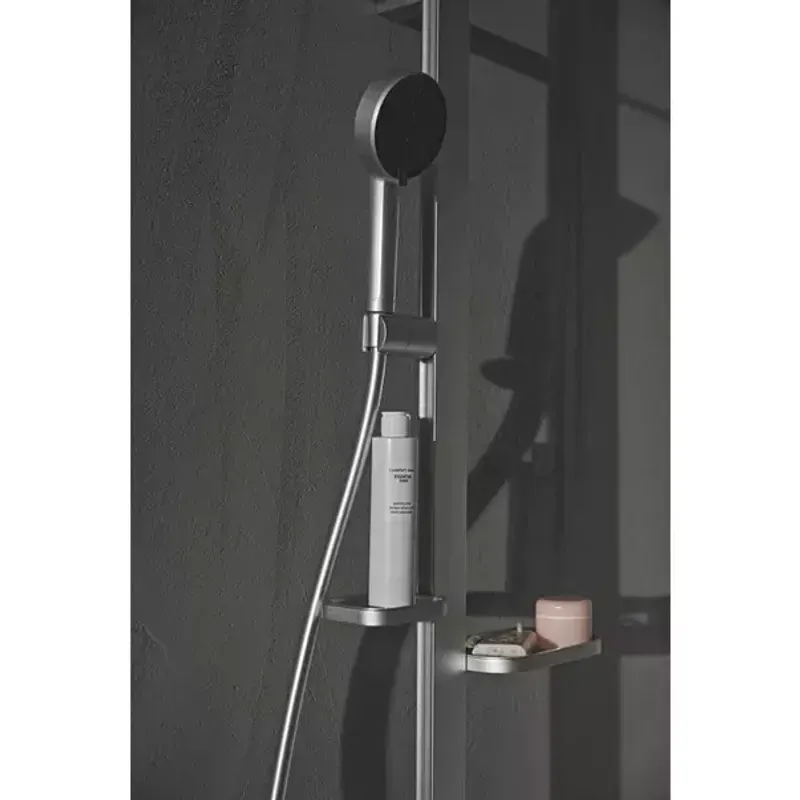 Casa si Gradina - Sanitare - Lavoar baie si accesorii - Baterii sanitare - Para de dus din aluminiu Ideal Standard Alu+ argintiu mat cu 2 tipuri de jet - Infinity.ro