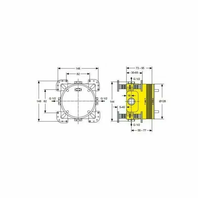 Casa si Gradina - Sanitare - Lavoar baie si accesorii - Baterii sanitare - Corp universal Ideal Standard Easy-Box - Infinity.ro