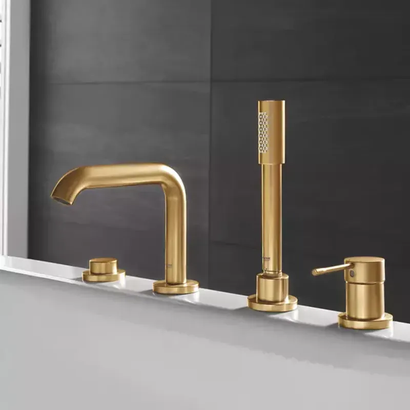 Casa si Gradina - Sanitare - Lavoar baie si accesorii - Baterii sanitare - Para de dus Grohe Sena auriu periat Cool Sunrise 1 tip de jet - Infinity.ro