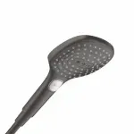 Casa si Gradina - Sanitare - Lavoar baie si accesorii - Baterii sanitare - Para de dus Hansgrohe Raindance Select 120 negru - crom periat 3 functii - Infinity.ro