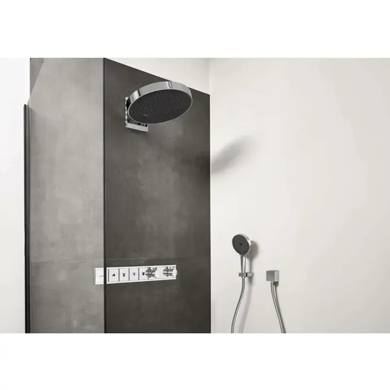 Casa si Gradina - Sanitare - Lavoar baie si accesorii - Baterii sanitare - Para de dus Hansgrohe Rainfinity 130 negru mat 3 tipuri de jet - Infinity.ro