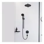Casa si Gradina - Sanitare - Lavoar baie si accesorii - Baterii sanitare - Para de dus Hansgrohe Raindance Select S 120 negru mat 3 functii - Infinity.ro