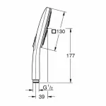 Casa si Gradina - Sanitare - Lavoar baie si accesorii - Baterii sanitare - Para de dus Grohe Rainshower SmartActive 130 Cube 3 functii auriu periat Cool Sunrise - Infinity.ro