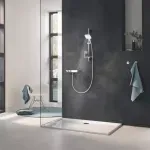 Casa si Gradina - Sanitare - Lavoar baie si accesorii - Baterii sanitare - Para de dus Grohe Rainshower SmartActive 130 Cube 3 functii auriu periat Cool Sunrise - Infinity.ro