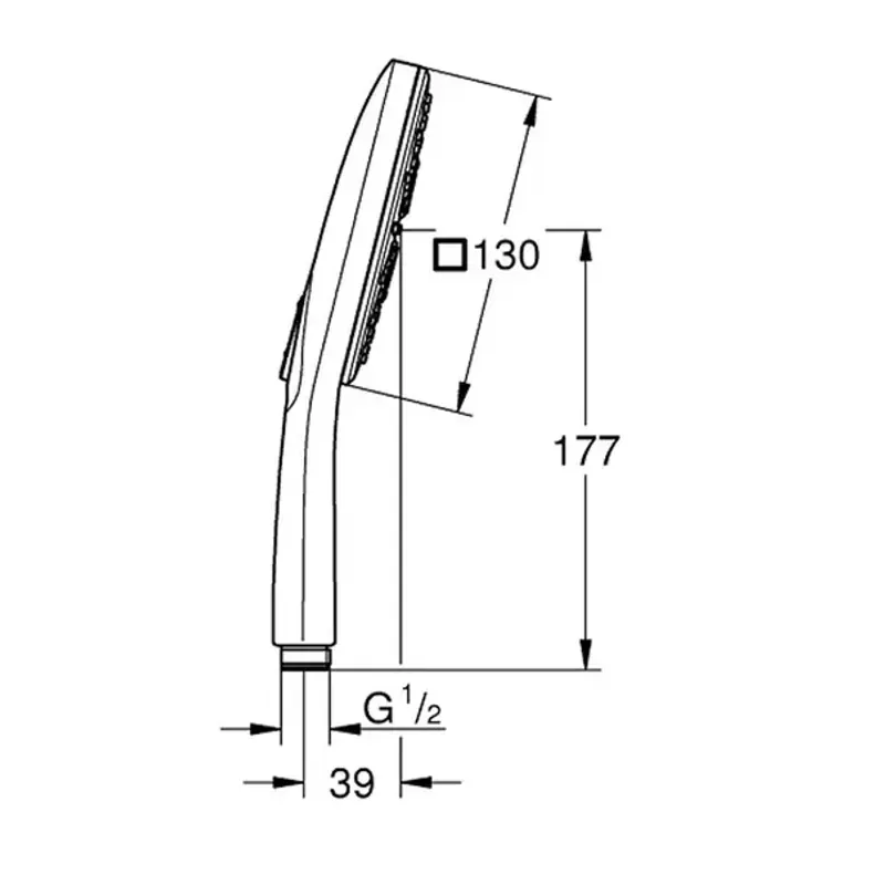 Casa si Gradina - Sanitare - Lavoar baie si accesorii - Baterii sanitare - Para de dus Grohe Rainshower SmartActive 130 Cube 3 functii antracit periat Hard Graphite - Infinity.ro