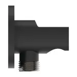 Casa si Gradina - Sanitare - Lavoar baie si accesorii - Baterii sanitare - Cot de iesire dus cu suport Ideal Standard Multisuite negru mat - Infinity.ro