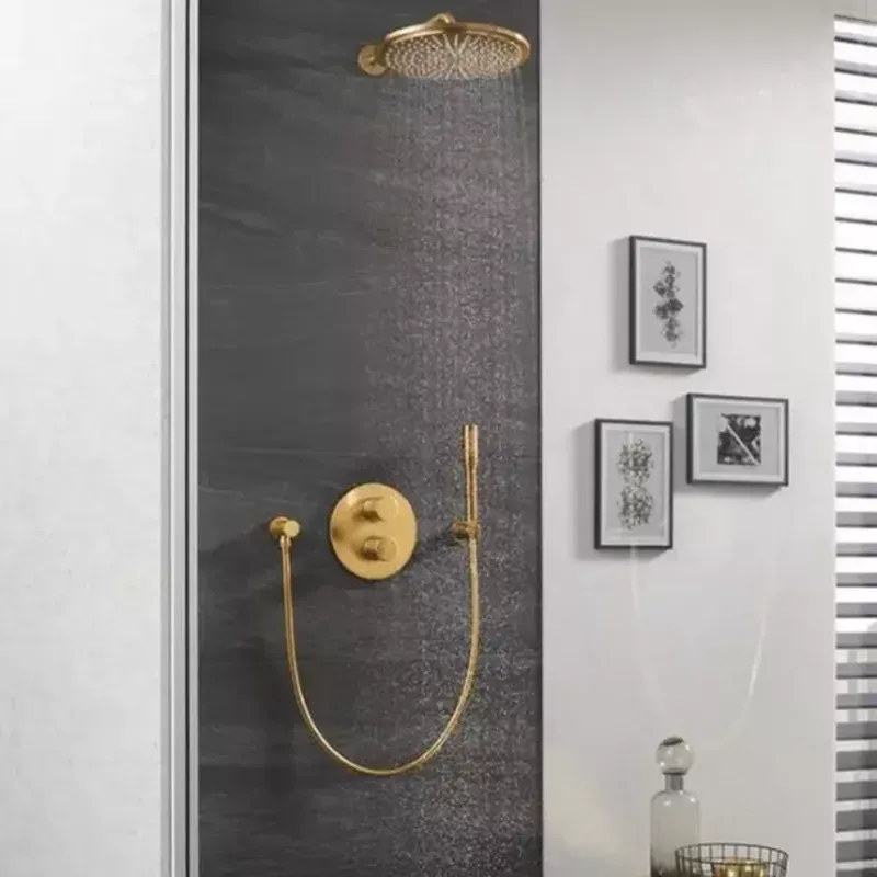 Casa si Gradina - Sanitare - Lavoar baie si accesorii - Baterii sanitare - Cot de iesire dus Grohe Rainshower auriu periat Cool Sunrise - Infinity.ro