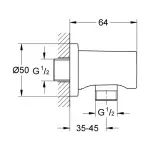 Casa si Gradina - Sanitare - Lavoar baie si accesorii - Baterii sanitare - Cot de iesire dus Grohe Rainshower auriu periat Cool Sunrise - Infinity.ro