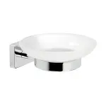 Casa si Gradina - Sanitare - Suporturi si accesorii baie - Accesorii baie - Savoniera Ferro Greta alb - crom - Infinity.ro