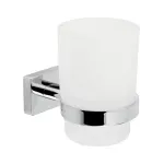 Casa si Gradina - Sanitare - Suporturi si accesorii baie - Accesorii baie - Suport periute de dinti Ferro Greta alb - crom - Infinity.ro