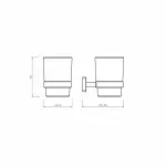 Casa si Gradina - Sanitare - Suporturi si accesorii baie - Accesorii baie - Suport periute de dinti Ferro Greta alb - crom - Infinity.ro