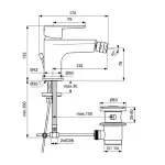 Casa si Gradina - Sanitare - Lavoar baie si accesorii - Baterii sanitare - Baterie bideu Ideal Standard Cerafine O cu ventil pop-up negru mat - Infinity.ro