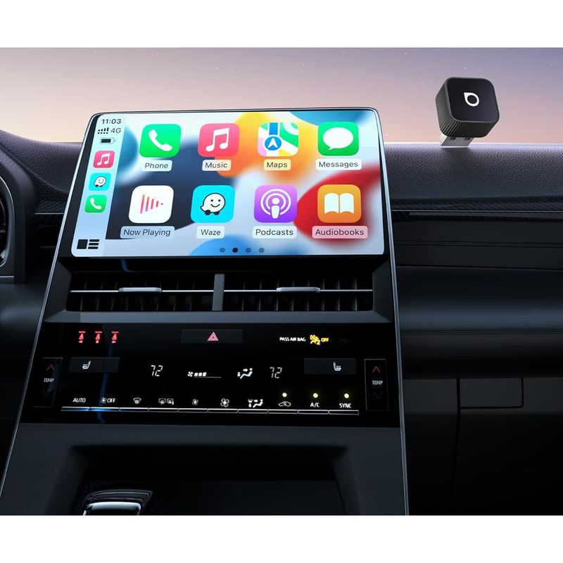 Auto si Moto - Electronice auto - Accesorii electronice auto - Adapter Ottocast Mini Cube CarPlay/Android Auto, negru, USB-A, compatibilitate extinsa - Infinity.ro