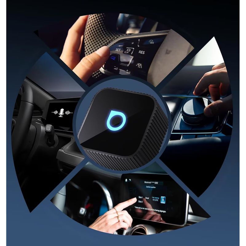 Auto si Moto - Electronice auto - Accesorii electronice auto - Adapter Ottocast Mini Cube CarPlay/Android Auto, negru, USB-A, compatibilitate extinsa - Infinity.ro