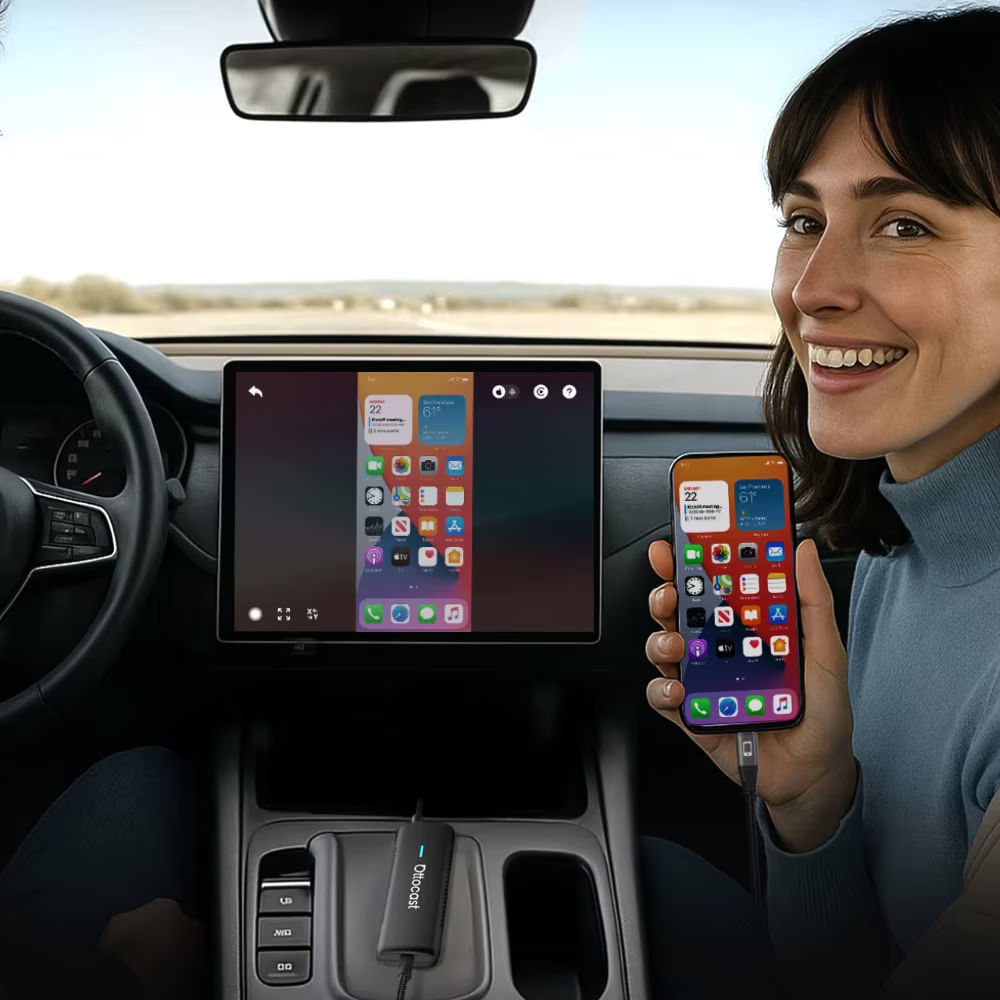 Adaptor wireless CarPlay Ottocast CA450-T Mirror Touch, Control Bi ...