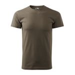 Fashion, accesorii si bijuterii - Barbati - Imbracaminte - Tricouri si bluze barbati - Tricou pentru barbati Malfini Basic 129, bumbac 160 g/mp, croiala tubulara M Army - Infinity.ro