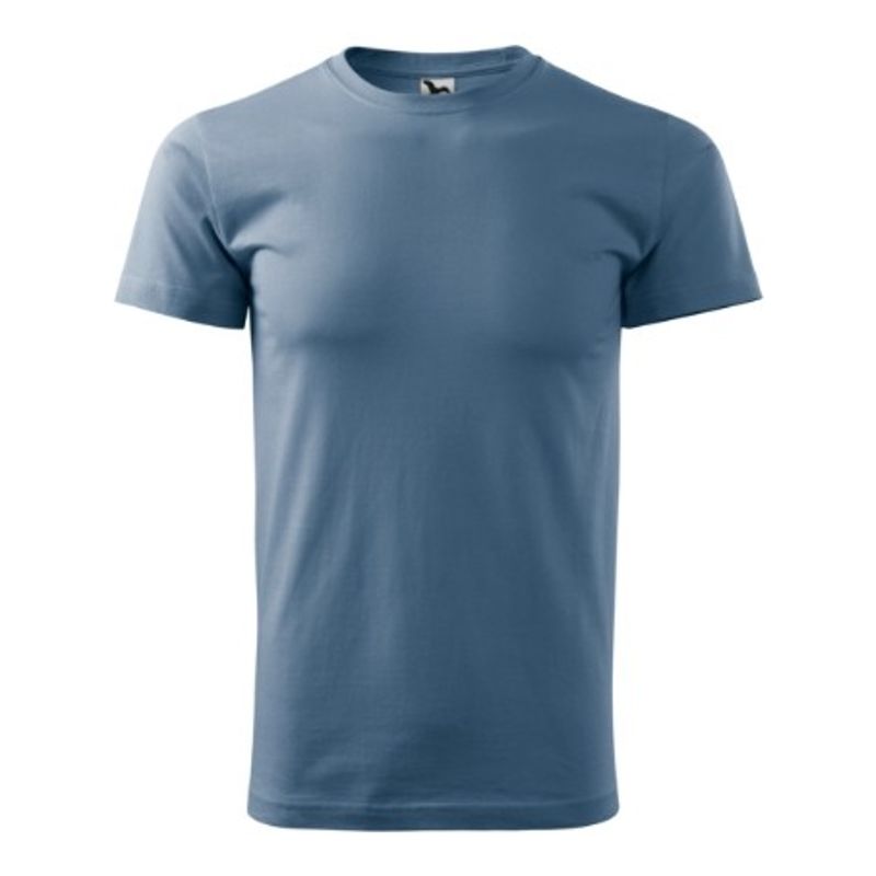 Fashion, accesorii si bijuterii - Barbati - Imbracaminte - Tricouri si bluze barbati - Tricou pentru barbati Malfini Basic 129, bumbac 160 g/mp, croiala tubulara M Denim - Infinity.ro