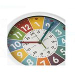Casa si Gradina - Decoratiuni - Ceasuri - Ceas Educativ de perete pentru copii, "Sa Invatam Cat e Ceasul", 20x3.5 cm, Alb - Multicolor - Infinity.ro