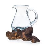 Casa si Gradina - Bucatarie si vesela - Accesorii bar - Carafe si decantoare - Carafa din Sticla Topita pe Lemn de Gamal, Handmade, 0.6L - Infinity.ro